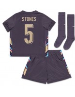 Anglie John Stones #5 Venkovní dres pro děti ME 2024 Krátký Rukáv (+ trenýrky)